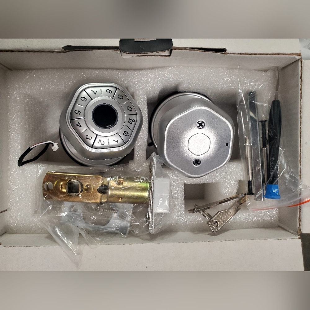 Tuya Smart Lock- Circular Fingerprint Code Door Lock - Picture 3 of 5